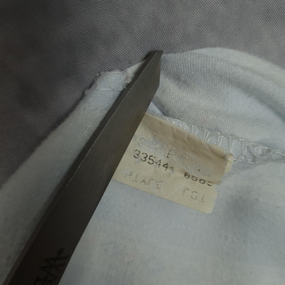 Vintage Christian Dior Robe Womens Large Blue Satin Kimono Striped Logo Belted - Picture 16 of 16